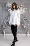 White W. Shirt + White Blouse Set White W. Shirt + White Blouse Set
