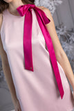 OUTLET Rochie tafta scurtă A line Roz Pudră OUTLET Rochie tafta scurtă A line Roz Pudră