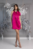 OUTLET Rochie tafta scurtă A line Fucsia OUTLET Rochie tafta scurtă A line Fucsia