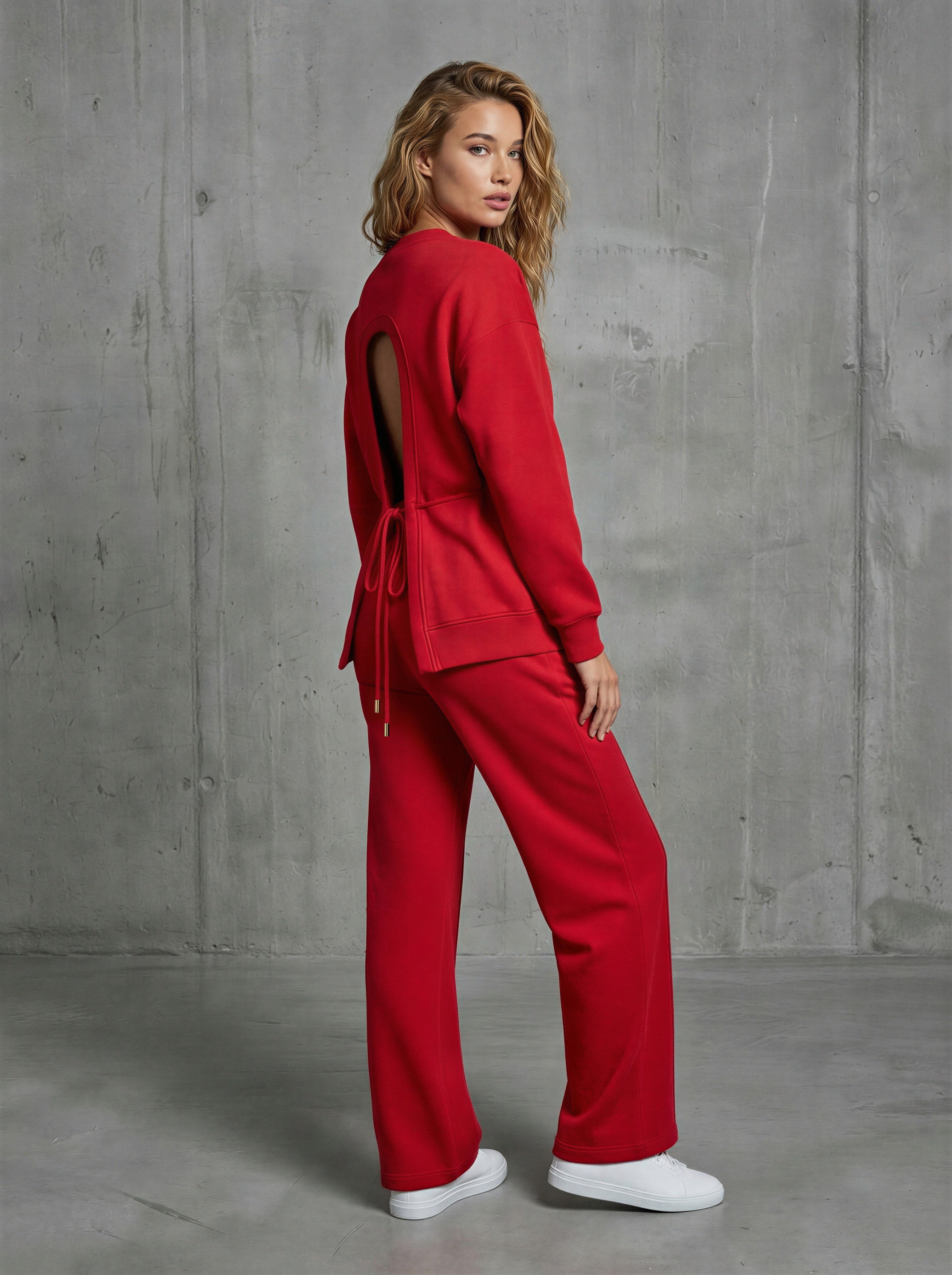 Blusa "Eria 500" con la espalda descubierta ROJO