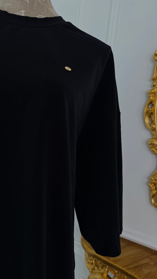 Tricou OVERSIZE " Softie" Lung NEGRU