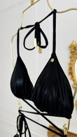 Sutien de baie triunghi cupe detașabile Subtile Metallic Black