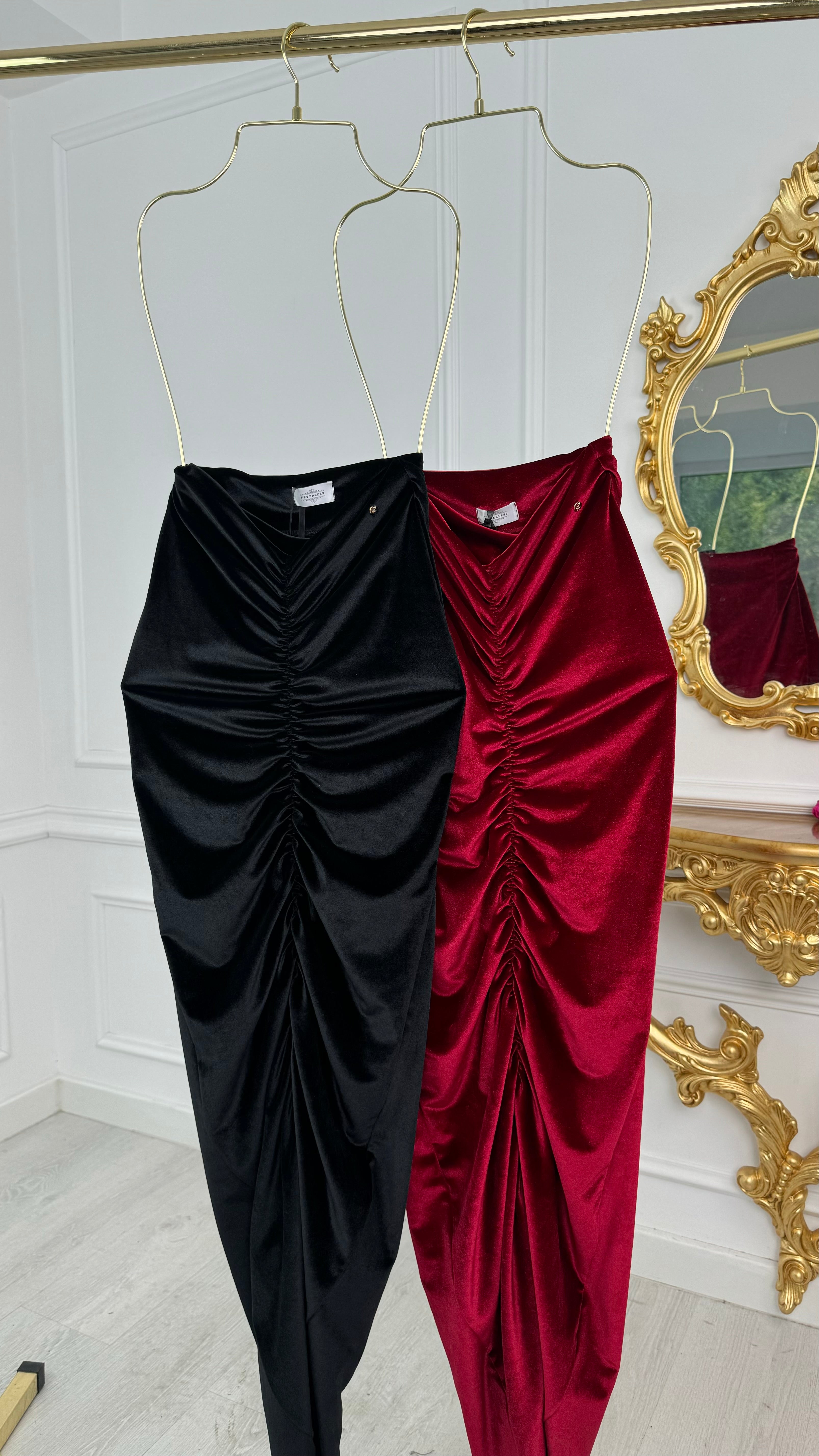 LONG elastic skirt "Athena" Velvet