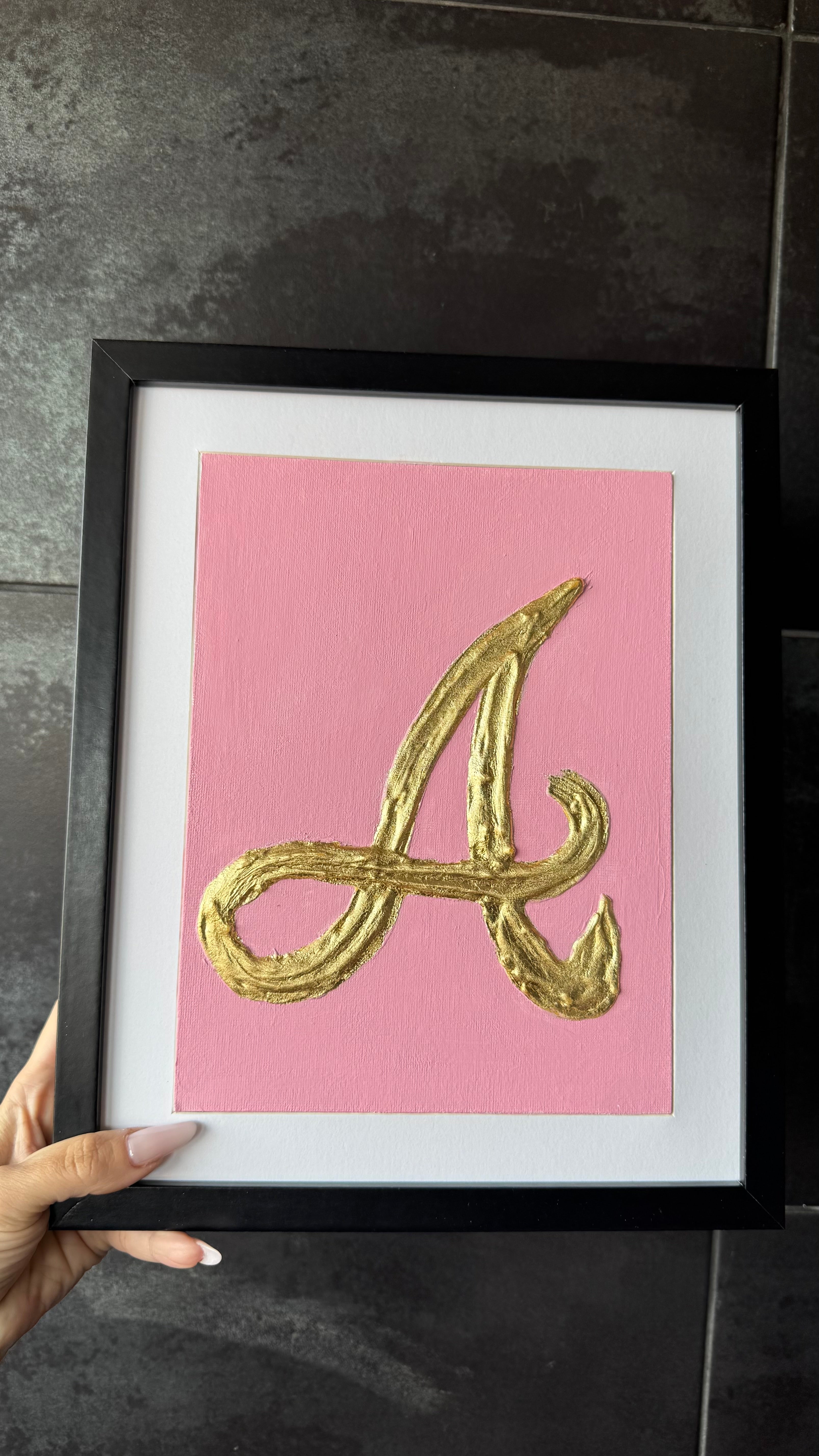 Tablou " Gold Foil Letter " Diferite Litere