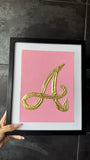 Tablou " Gold Foil Letter " Diferite Litere