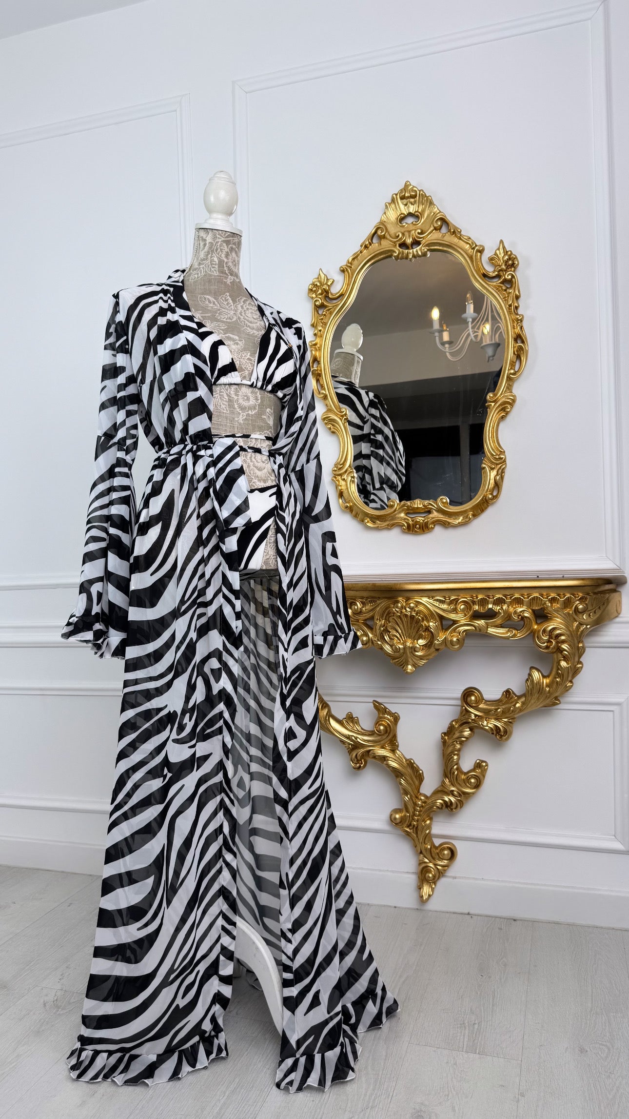 Cardigan Voal " Fantasia " Zebra