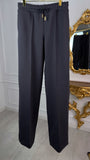 Set 2 Piese " Eria 500" Bluza cu Spatele Gol + Pantaloni Bumbac Drepți Lungi DARK GREY