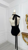 Costum de baie/Body întreg "Latifa" Brazilian Cut - Negru