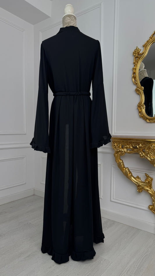 Cardigan Voal  " Fantasia " - NEGRU