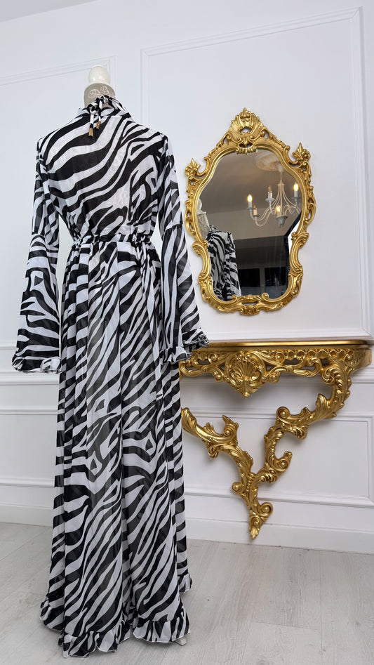 Cardigan Voal " Fantasia " Zebra