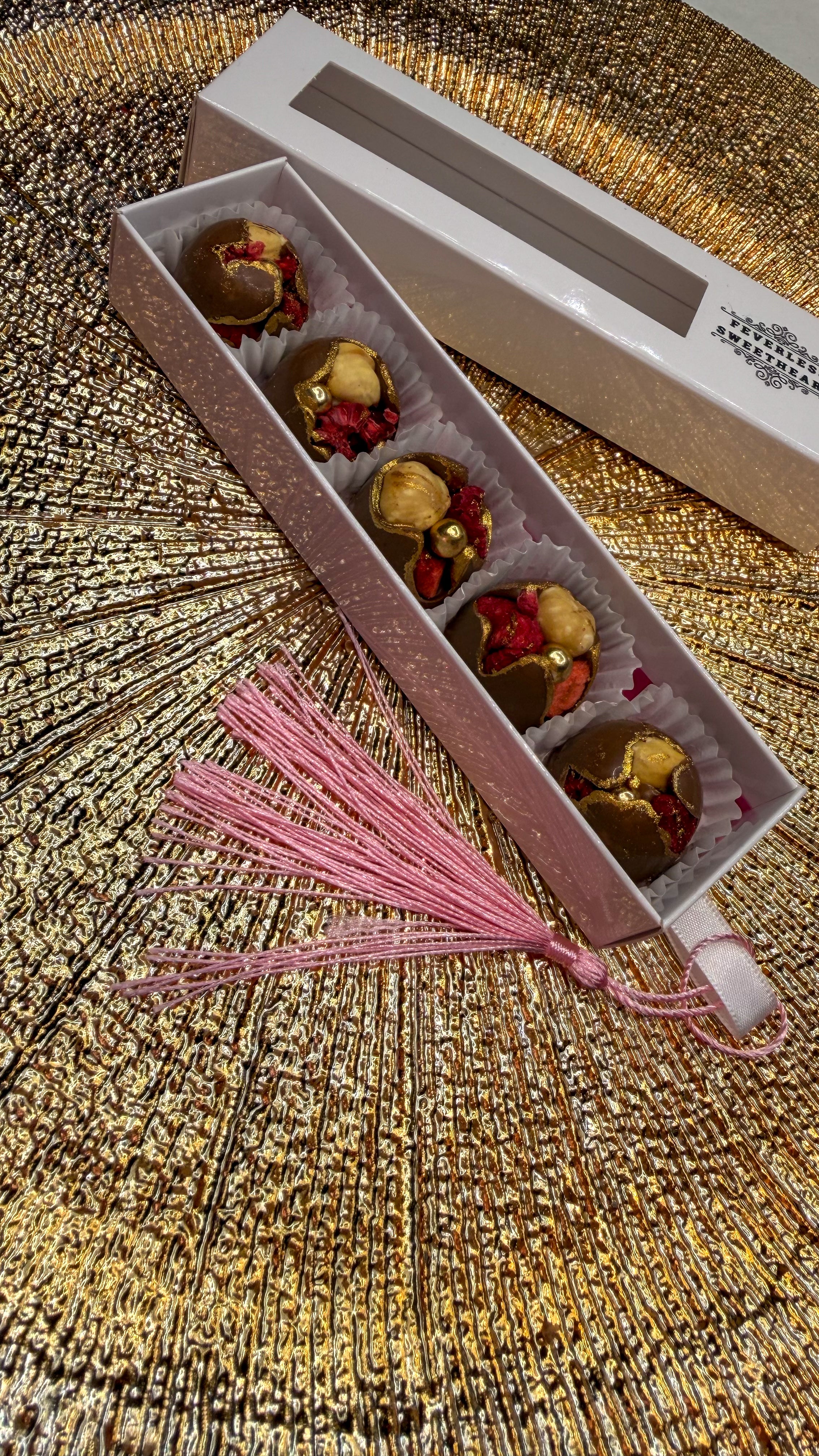 Cutie cu 1 Sertar 5 Praline Ciocolatǎ Belgiană