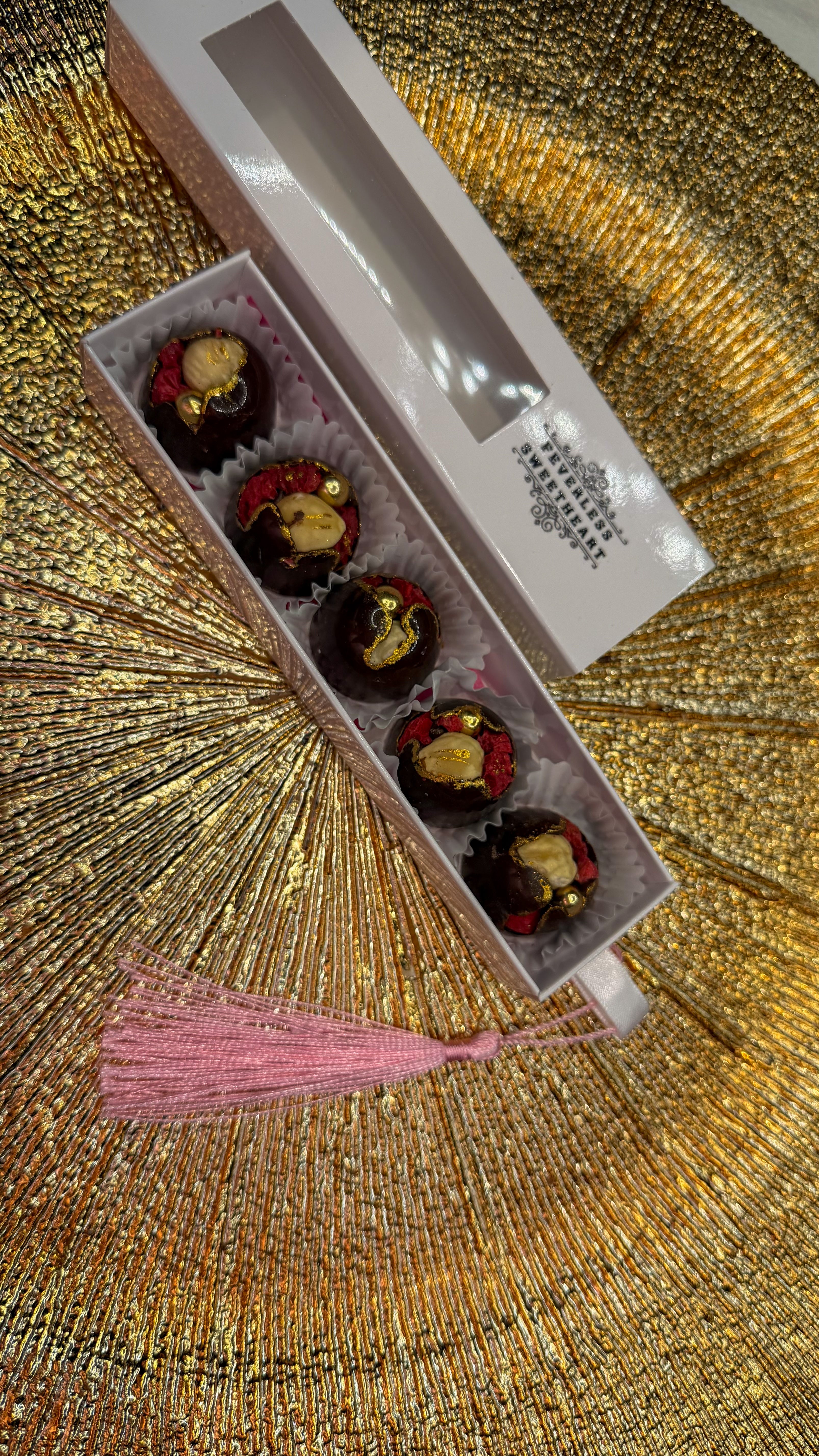 Cutie cu 1 Sertar 5 Praline Ciocolatǎ Belgiană