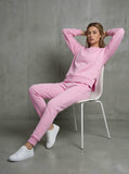 SET 2 piese Bluză BLUSH SNAP + Pantaloni Panǎ -  BABY PINK