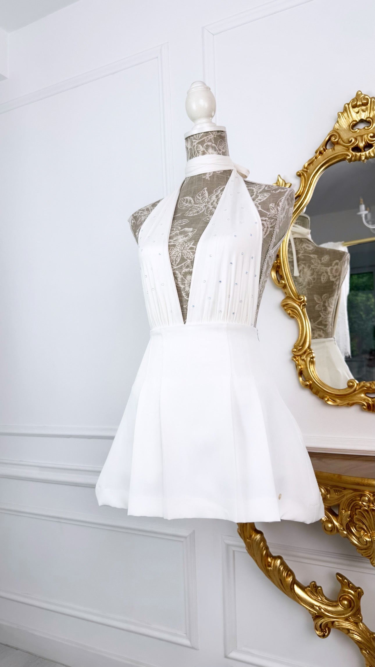 Costum de baie/Body CRISTALE întreg "Gaia" MILK