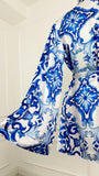 Cardigan/Halat Satin "Delicate" MEDIU cu mânecă evazată Santorini