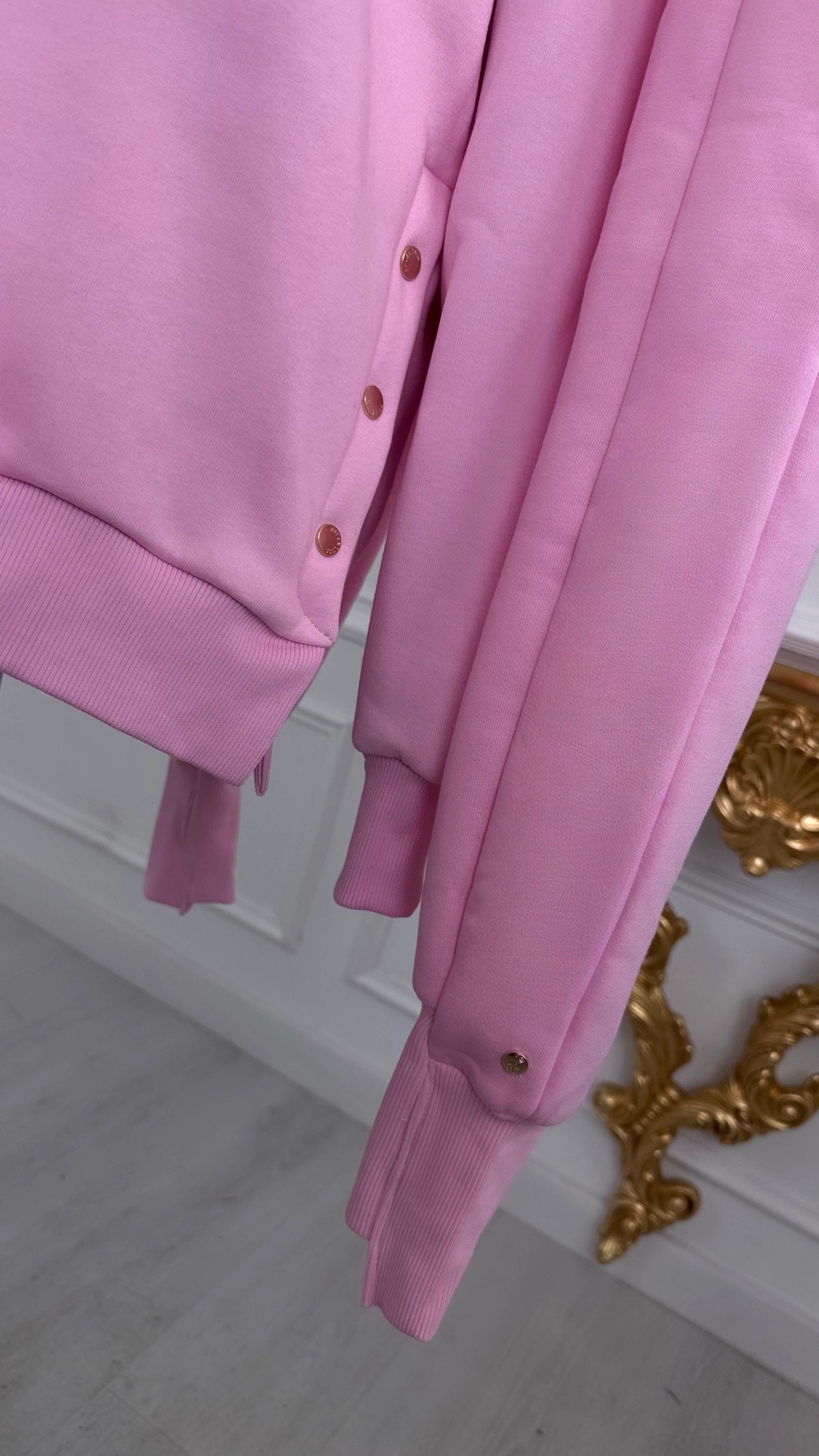 Bluză BLUSH - SNAP cu Satin la interior BABY PINK