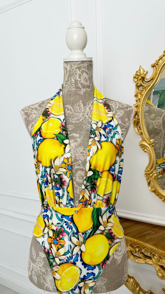 "Gaia" Amalfi LEMONS Traje de Baño/Una Pieza