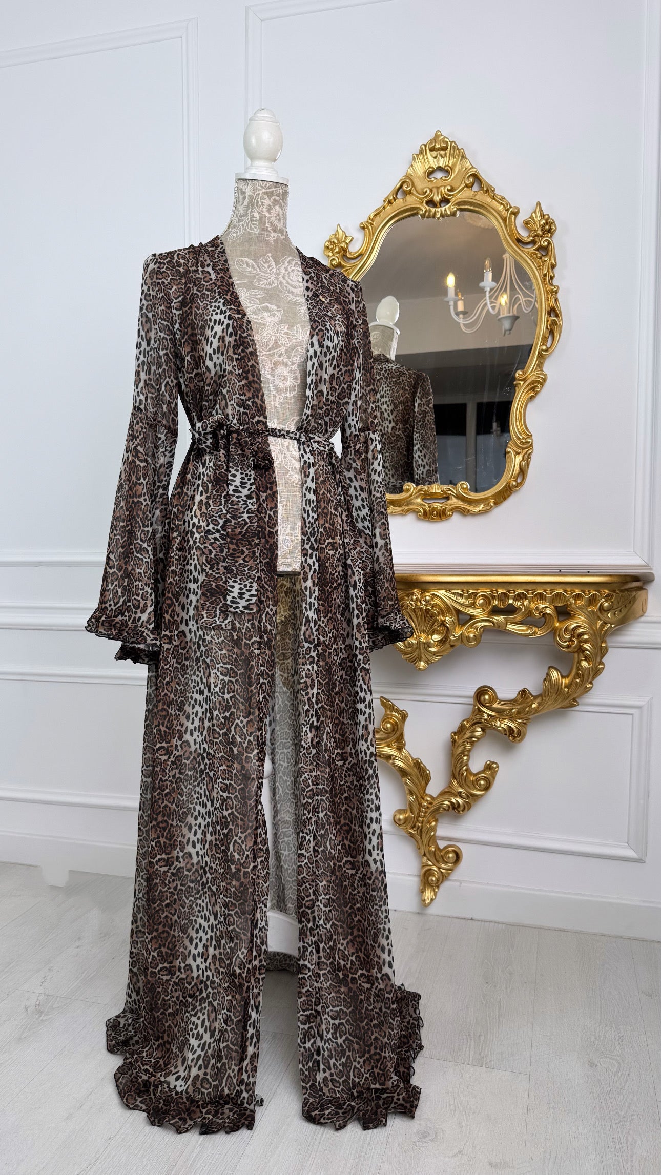 Cardigan Voal " Fantasia " Animal Print