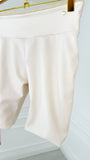 Shorts "HERA" length "biker" elastic shapers with high waist Cream