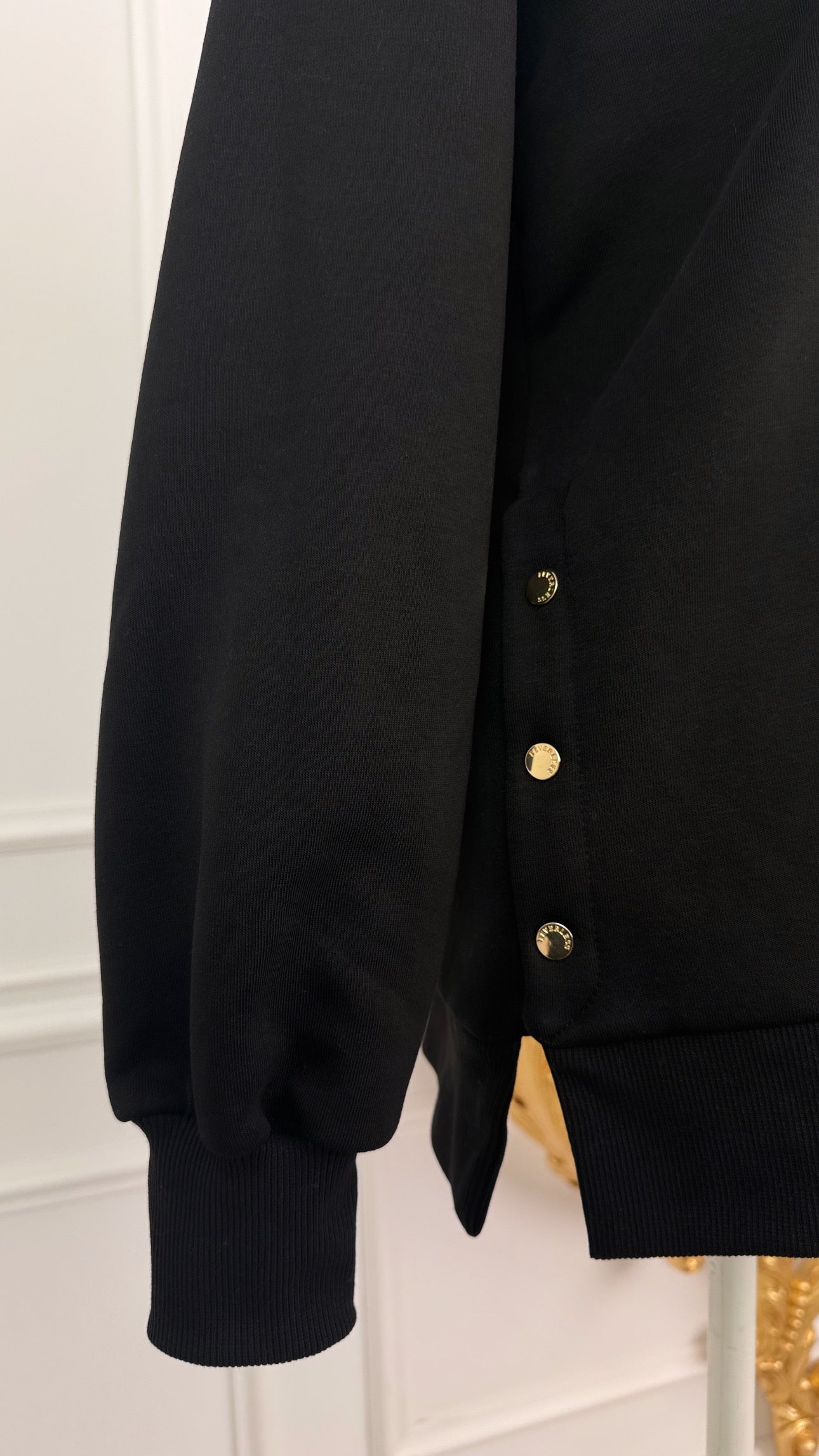 Bluză BLUSH - SNAP cu Satin la interior NEGRU