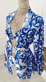 Cardigan/Halat Satin "Delicate" MEDIU cu mânecă evazată Santorini