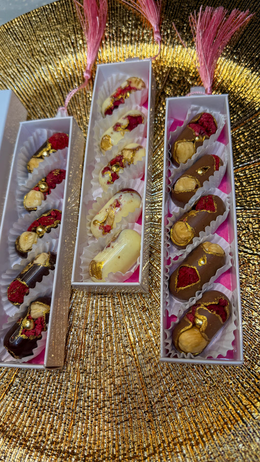 Cutie cu 1 Sertar 5 Praline Duble din Ciocolatǎ Belgiană