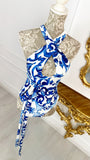 Costum de baie/Body întreg "Latifa" Brazilian Cut - Majolica