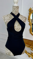 Costum de baie/Body întreg "Latifa" Brazilian Cut - Negru