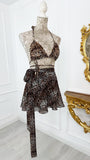 "Ballerina" A-line Chiffon Skirt, One Size, Animal Print
