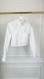 Unfinished Cotton Crop Shirt White