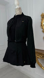 Tricou " Softie" Scurt Crop NEGRU