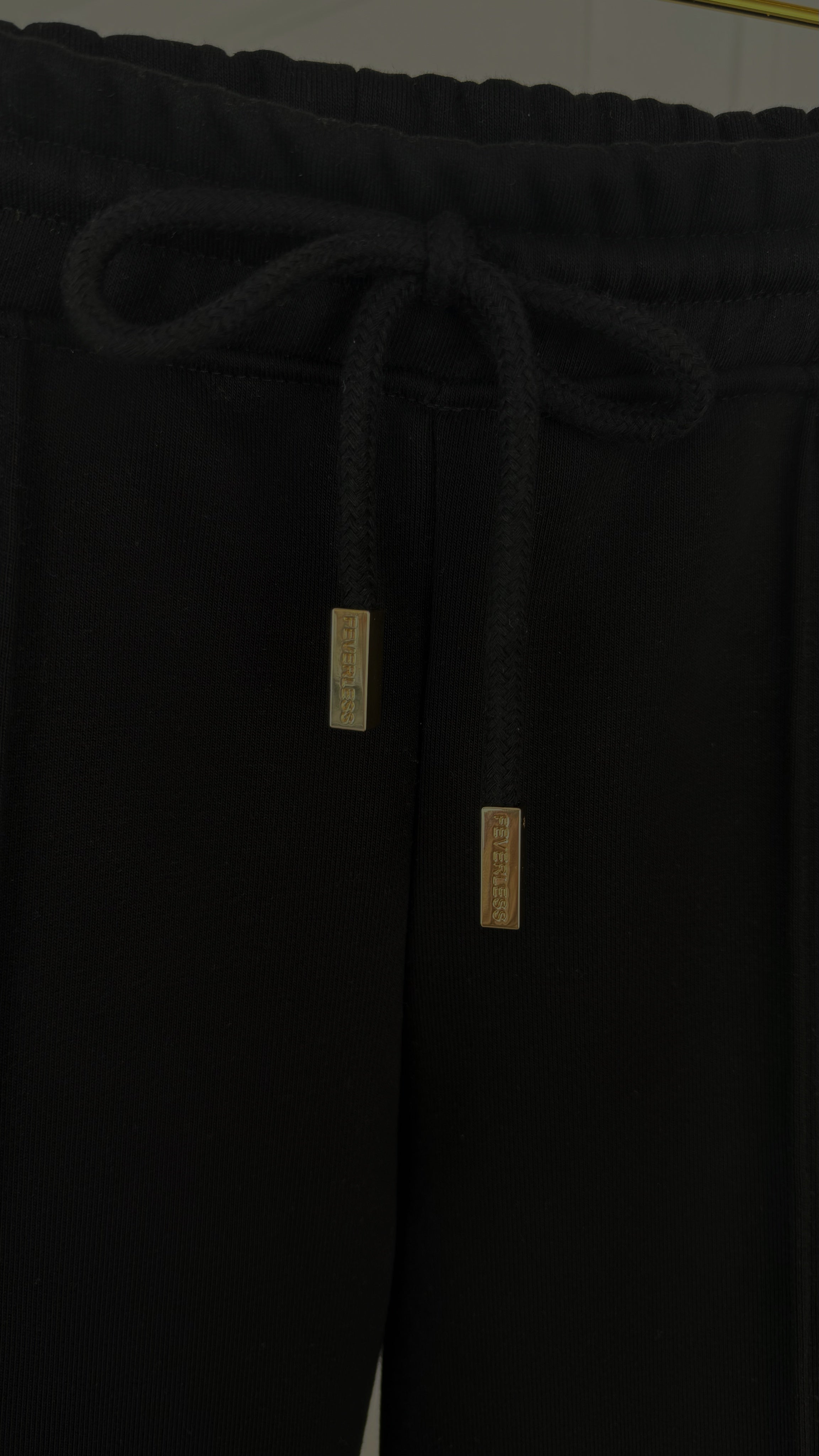 Pants "ERIA" Wide Straight Cotton BLACK