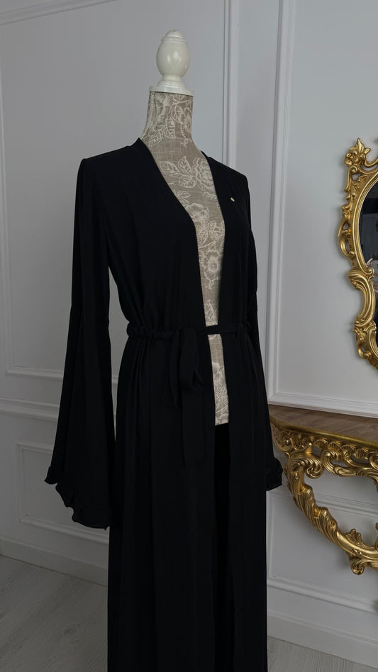 Cardigan Voal  " Fantasia " - NEGRU