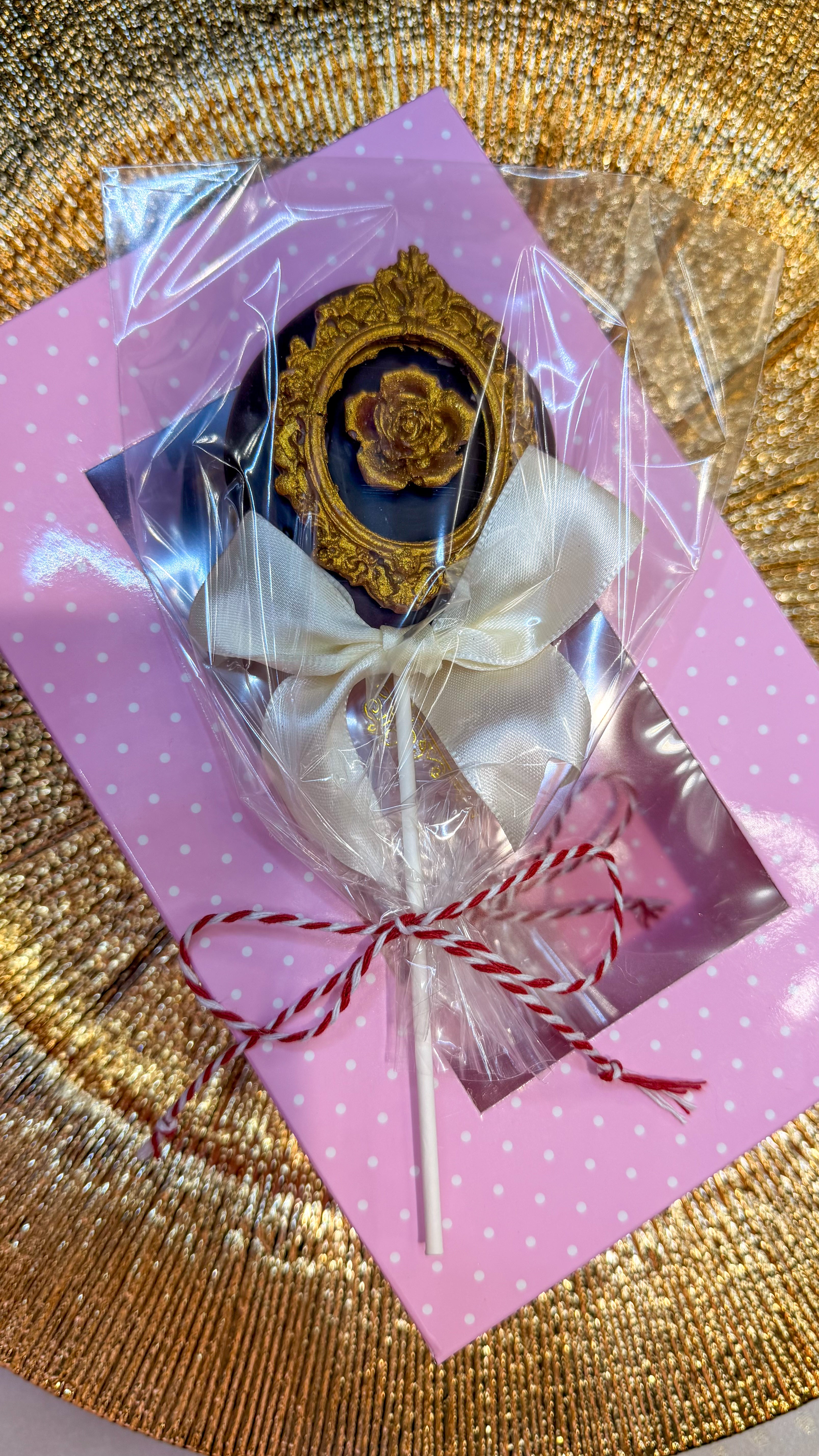 Cutie 6/10 bucăți MǍRȚIŞOARE Lollipop din Ciocolată Belgiană