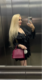 Rochie ALEXIS elasticǎ cu Volane mâneca lungǎ BLACK