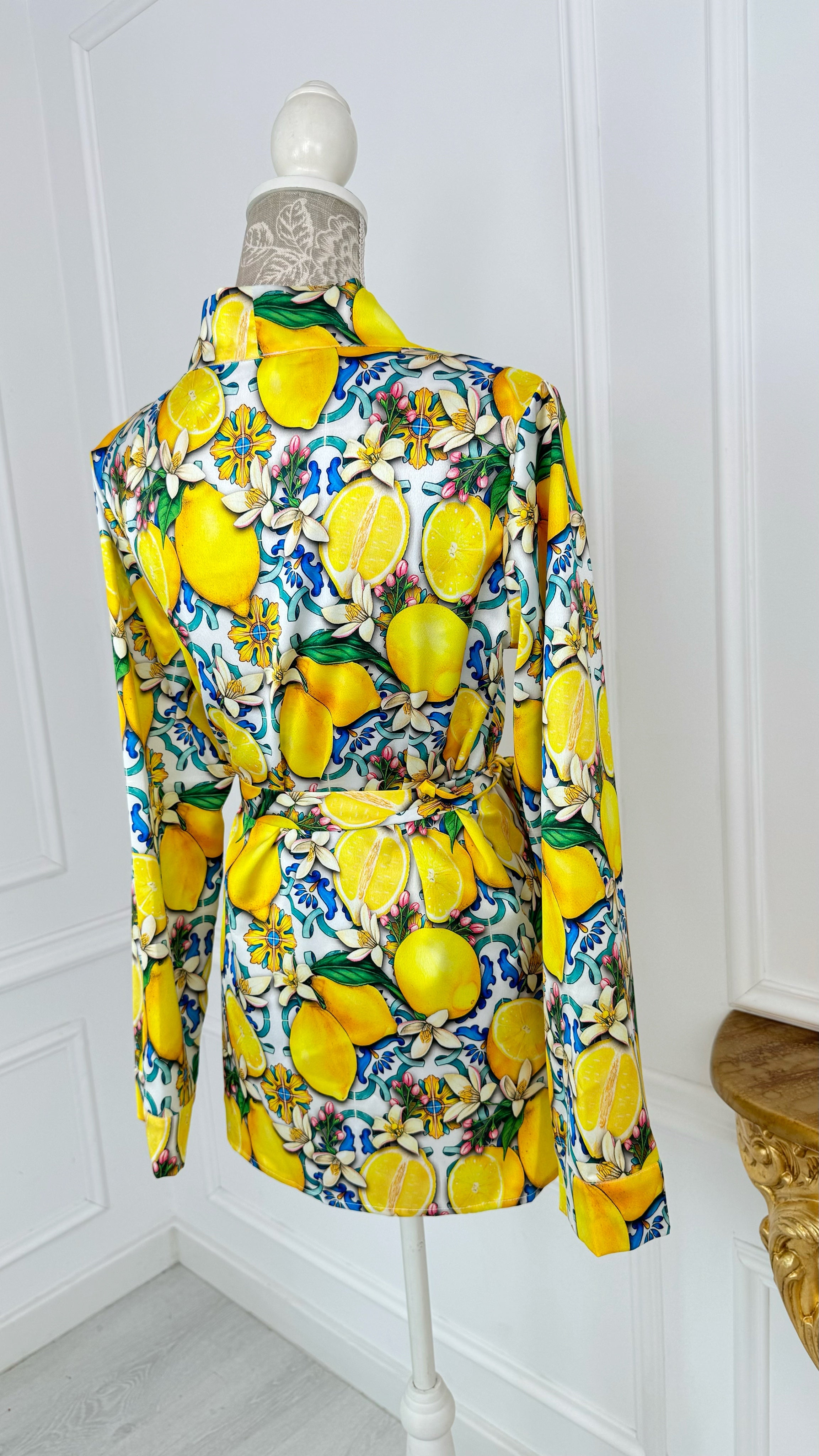 Kimono Satin "Amalfi " LEMONS