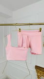 High waist elastic "HERA" shaper shorts Blush Pink