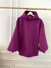 Load image into Gallery viewer, &quot;Blush&quot; Hoodie  with Open Back and Bell Sleeves MAGENTA