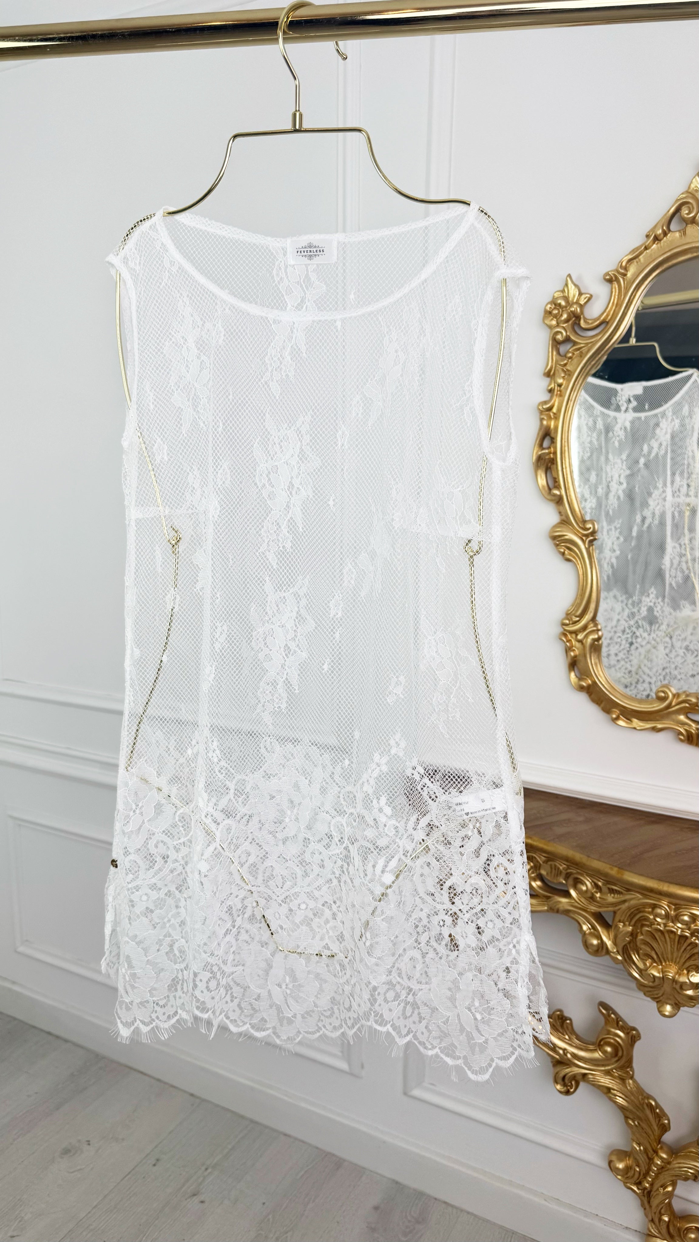 Bluza din dantelă ALB