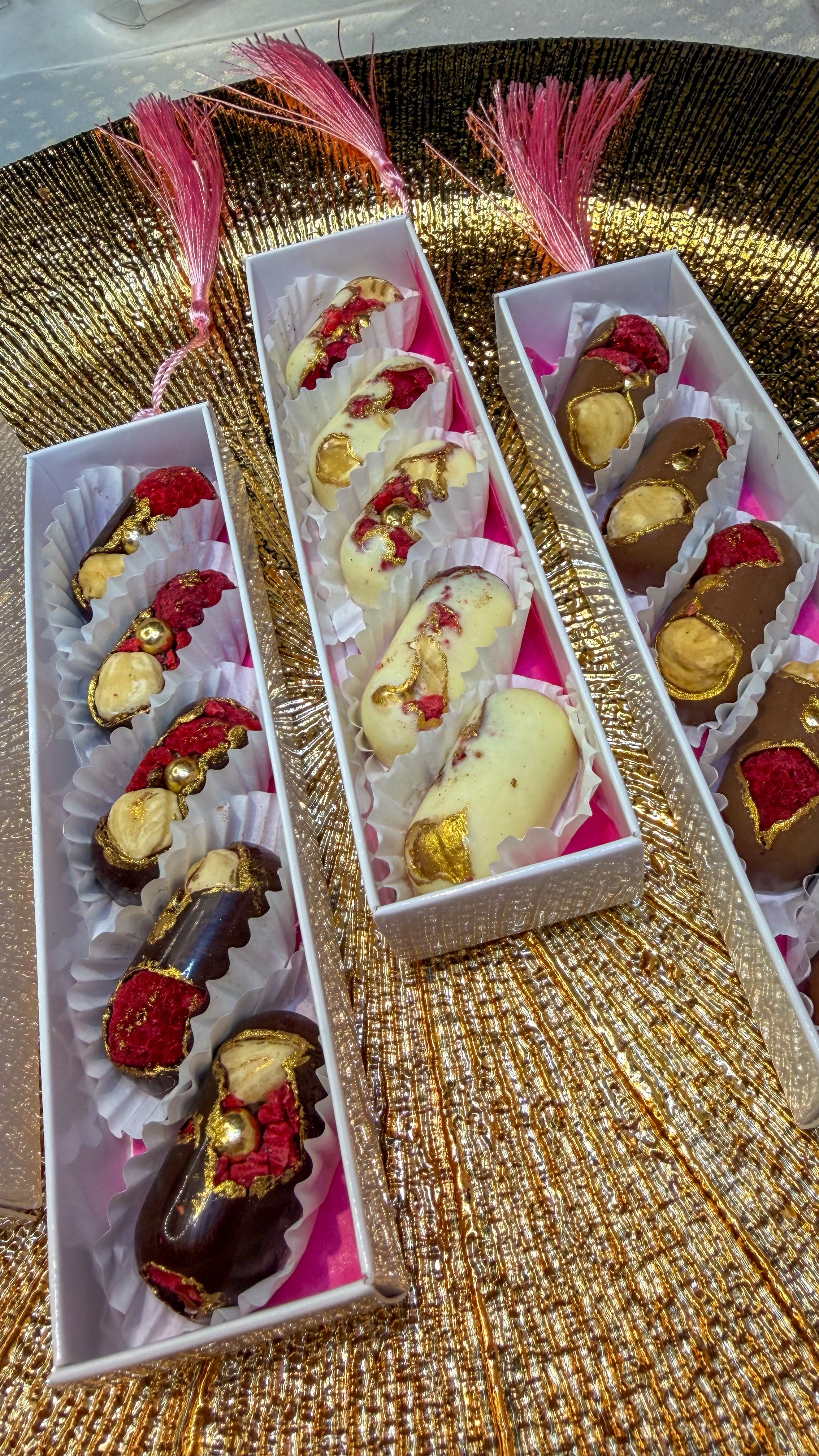 Cutie cu 1 Sertar 5 Praline Duble din Ciocolatǎ Belgiană