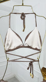 Triangle Bikini Top with Removable Cups Smoked GOLD
