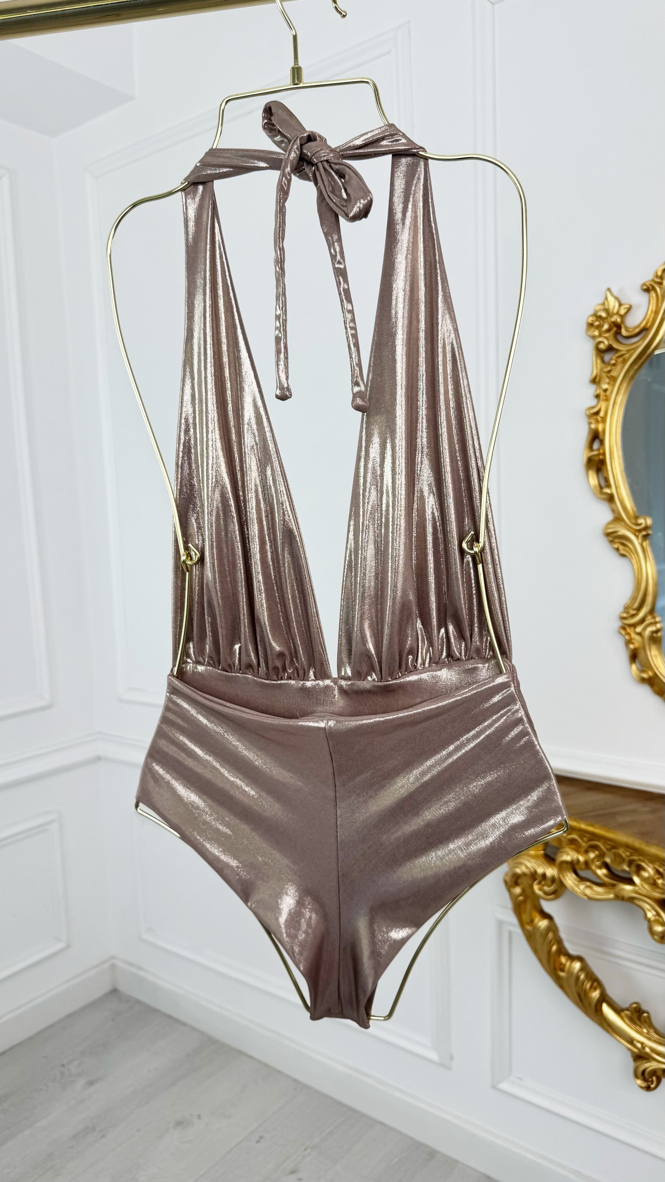 Traje de baño/Cuerpo entero "Gaia" Smoked Gold