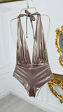 Traje de baño/Cuerpo entero "Gaia" Smoked Gold