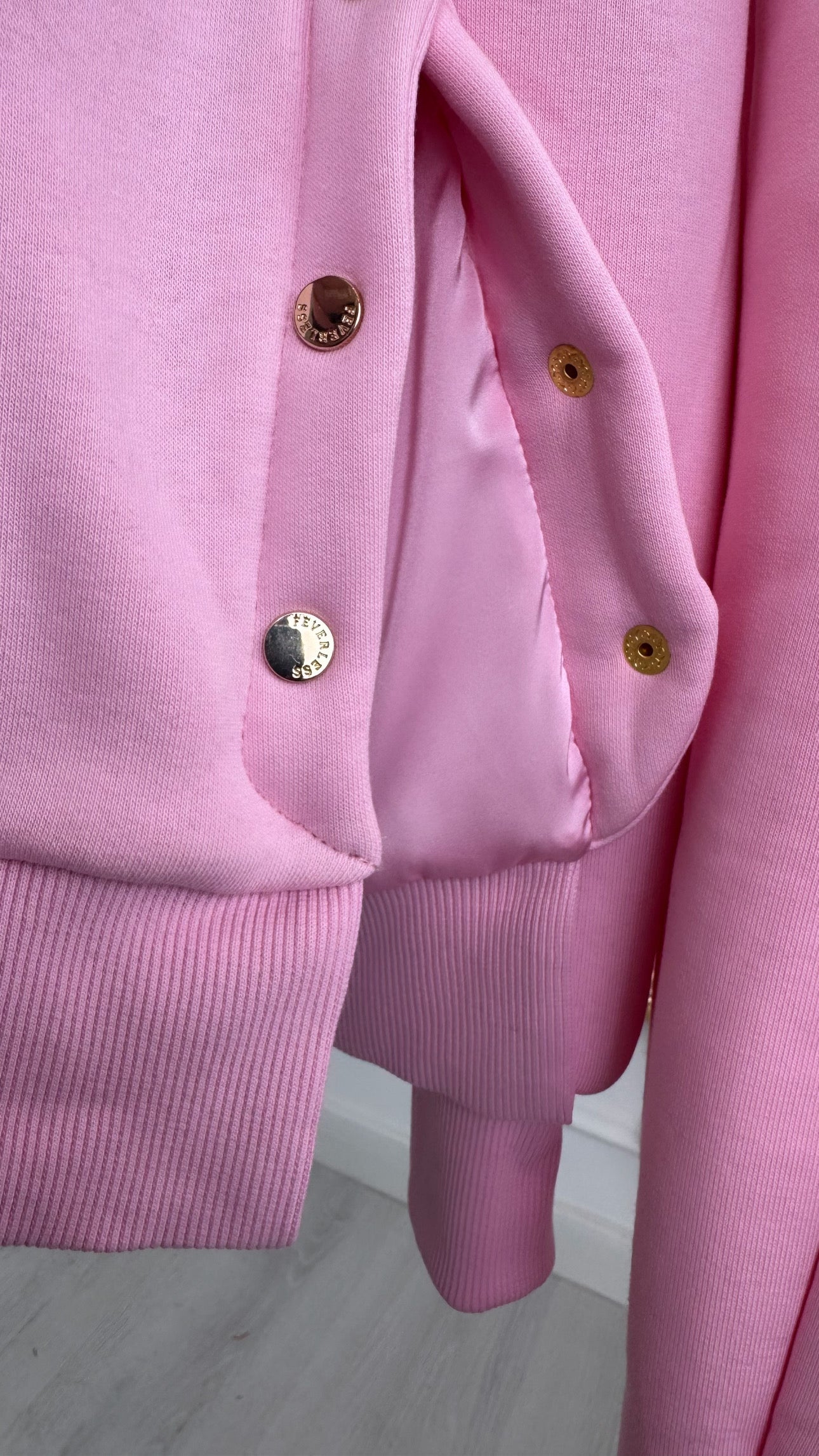 Bluză BLUSH - SNAP cu Satin la interior BABY PINK