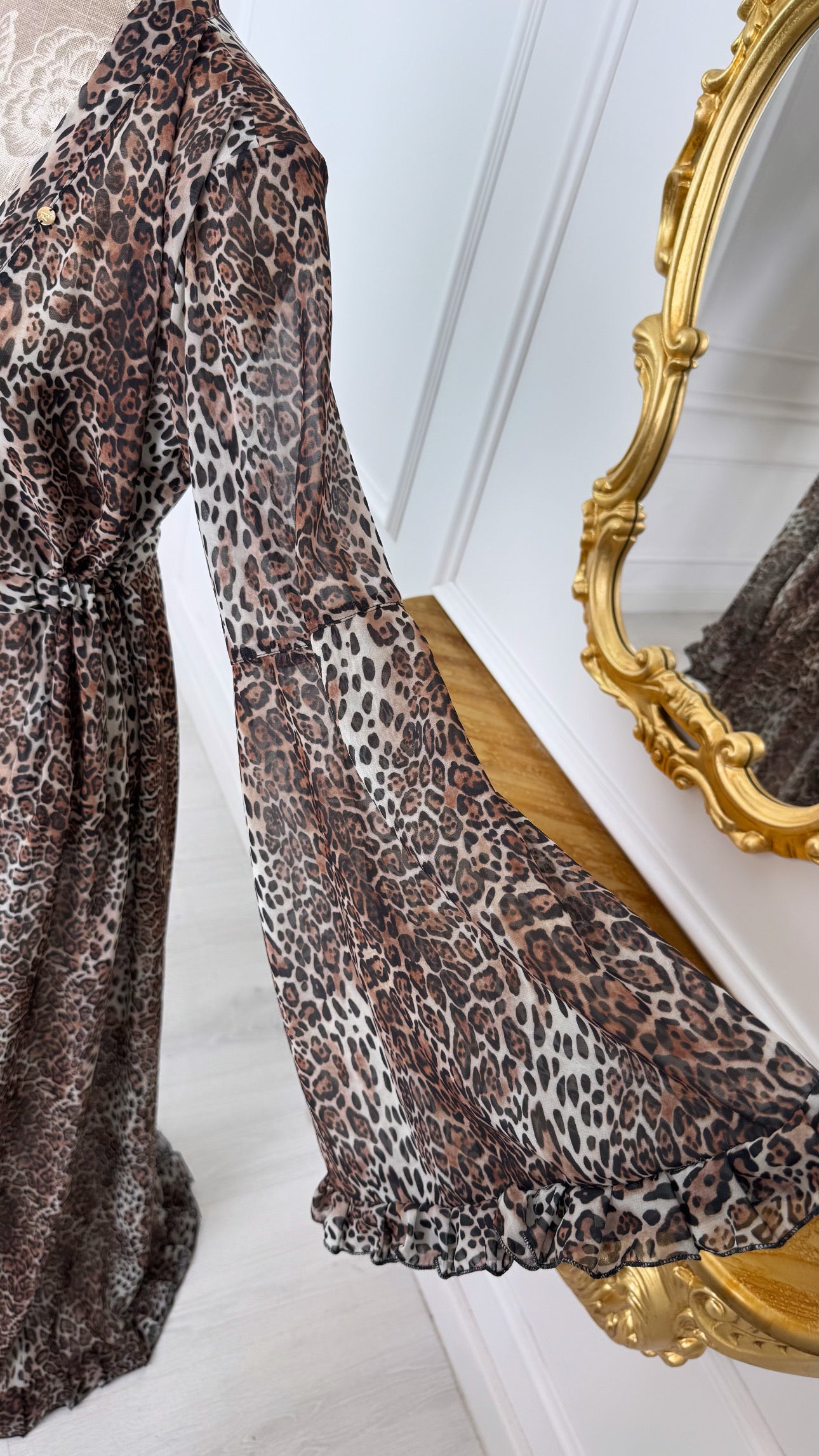 Cardigan Voal " Fantasia " Animal Print