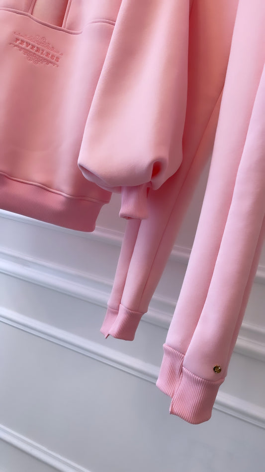 SET 2 piese "Blush" Hanorac cu SPATELE GOL + Pantaloni "Pană" - 2 Variații de CULORI