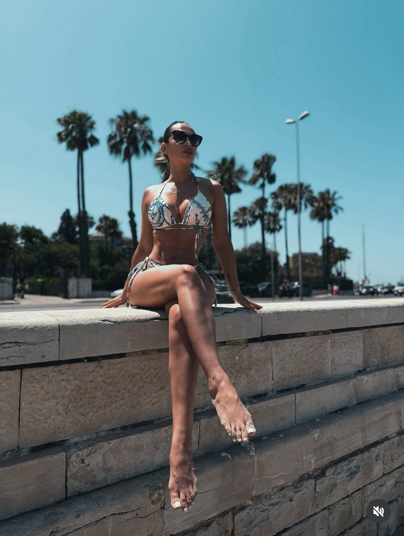 Triangle Bikini "Lovely Ink" with Detachable Cups