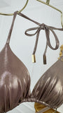 Triangle Bikini Top with Removable Cups Smoked GOLD