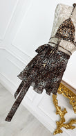 "Ballerina" A-line Chiffon Skirt, One Size, Animal Print