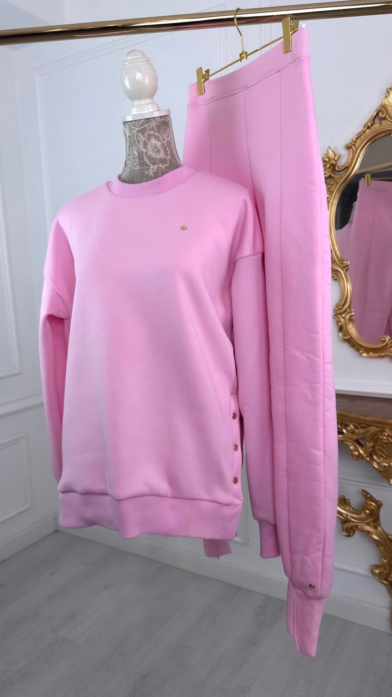 Bluză BLUSH - SNAP cu Satin la interior BABY PINK